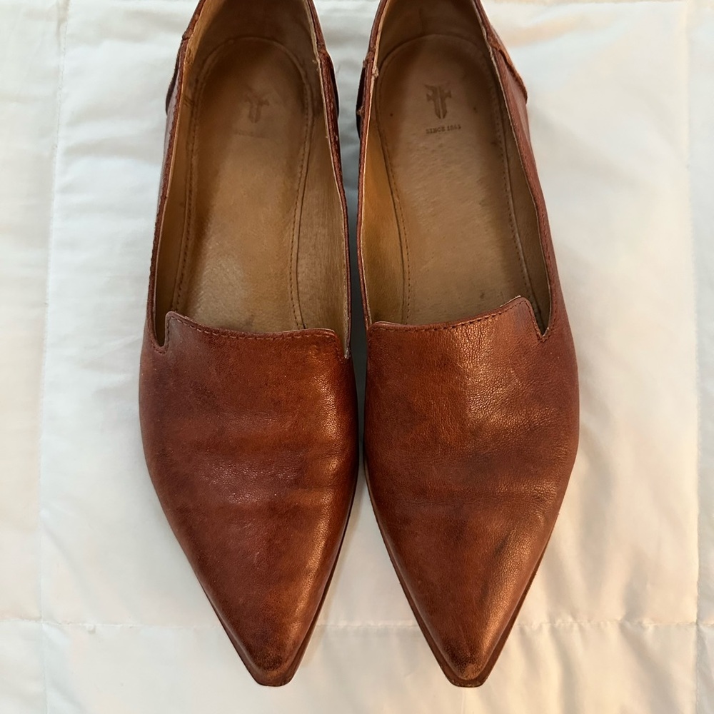 Brown Frye Kenzie Venetian Women's Flats